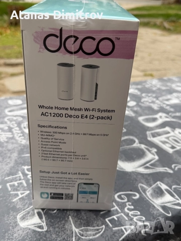 Чисто нови с гаранция TP-Link Deco E4 meah wi-fi, снимка 4 - Рутери - 52508366