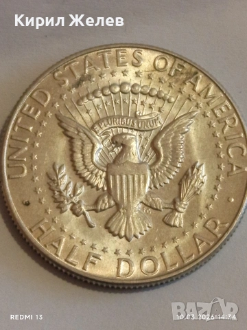 Сребърна монета половин долар 1965г. САЩ Президент Кенеди за КОЛЕКЦИЯ 28653