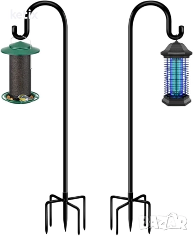 Метална градинска кука с 5 зъба,черна,90см, снимка 2 - Градински мебели, декорация  - 52971755