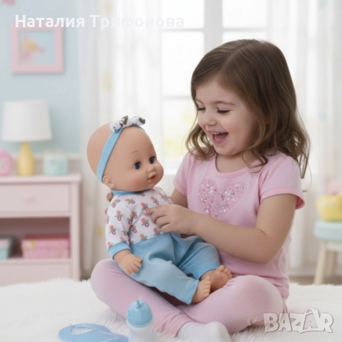Пишкаща кукла с музикални ефекти и аксесоари – Перфектният Коледен подарък за малката принцеса, снимка 4 - Кукли - 52867932