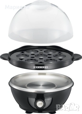 Яйцеварка Melissa, 7 яйца, неръждаема стомана, с прозрачен капак, снимка 2 - Други - 53032272