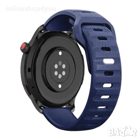 Силиконова Каишка за Huawei Watch GT6 | GT5 | GT4 | GT3 | GT2 Xiaomi Amazfit GTR 22mm, снимка 4 - Смарт гривни - 52648160
