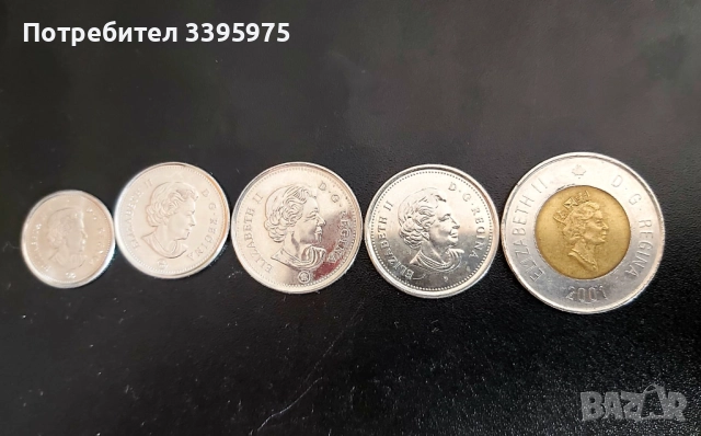 Колекция от 5 канадски монети, снимка 2 - Нумизматика и бонистика - 51563008
