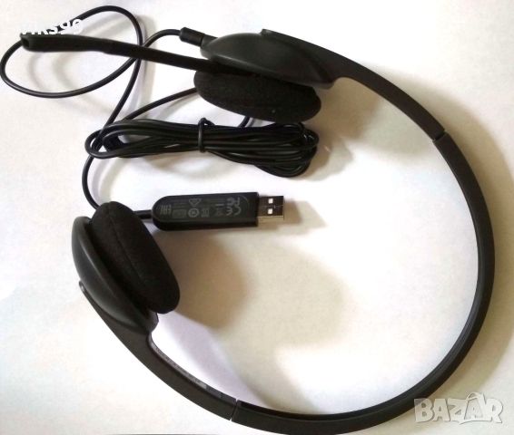 Слушалки с Микрофон Logitech USB Headset H340, снимка 2 - Слушалки за компютър - 46406766