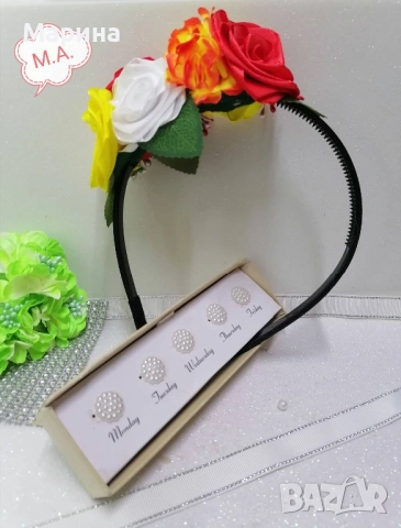 Китка за глава, вариант 3, снимка 4 - Шноли, диадеми, ленти - 45361182