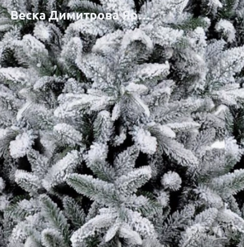 Изкуствена елха K r i n g Melbourne, Цялата заснежена с метална стойка., снимка 7 - Декорация за дома - 52203059