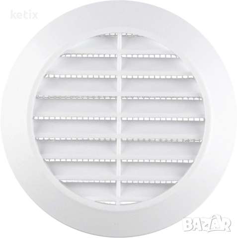 Вентилационна решетка с мрежа, Ø 80 / 105 мм, снимка 2 - Други - 53793924