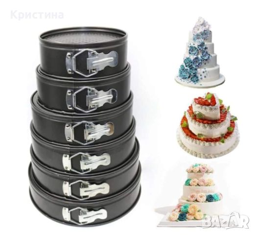 Комплект от 6бр метални форми за печене , снимка 1 - Прибори за хранене, готвене и сервиране - 46164458