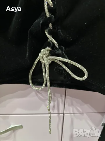 Блуза черно кадифе , снимка 5 - Блузи с дълъг ръкав и пуловери - 49224704