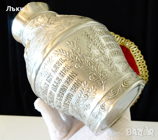 Калаена кана за вино,релефни картини,сертификат. , снимка 10 - Антикварни и старинни предмети - 53660746