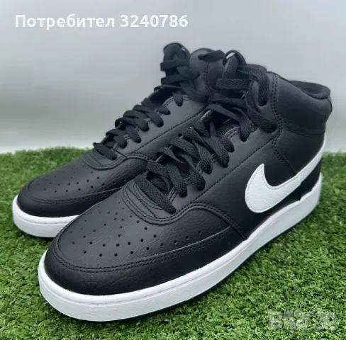 Nike Court Vision Mid Black 44 номер, снимка 1 - Маратонки - 46959168