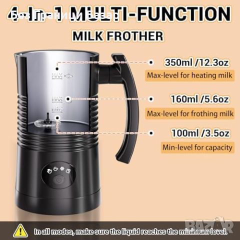 Нов Уред за разпенване / затопляне на мляко Млечна пяна за секунди Кафе, снимка 2 - Други - 45505289