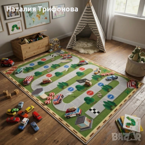 Детски килим за игра 120х160см, снимка 6 - Други - 53878610