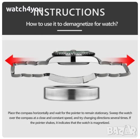 ПРОФЕСИОНАЛЕН МАГНЕТИЗАТОР ДЕМАГНЕТИЗАТОР ЗА ИНСТРУМЕНТИ I ЧАСОВНИЦИ DEGAUSSER. РАЗМАГНЕТИЗАТОР, снимка 3 - Други инструменти - 46747841