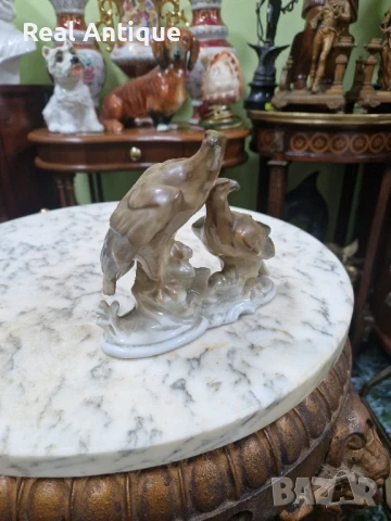 Стара много рядка антикварна немска порцеланова фигура Fraureuth , снимка 4 - Други ценни предмети - 51126362