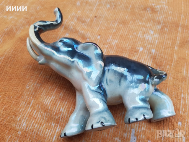 Порцеланова статуетка фигурка слон, снимка 3 - Антикварни и старинни предмети - 52573321