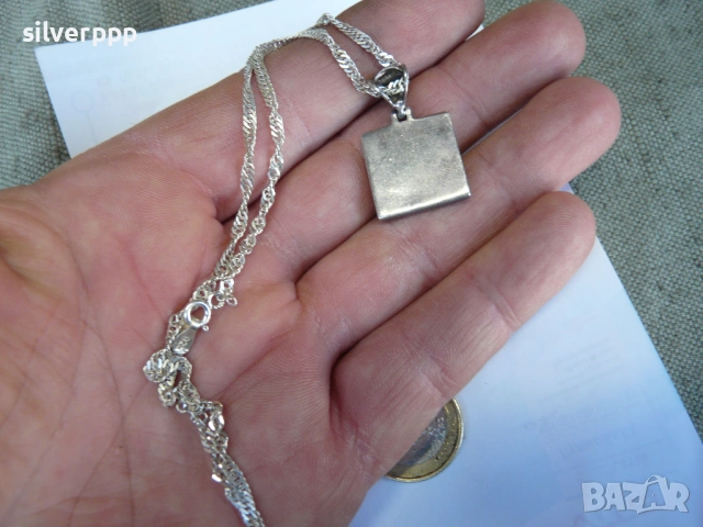  Сребърен синджир - 8 , снимка 2 - Колиета, медальони, синджири - 53076004