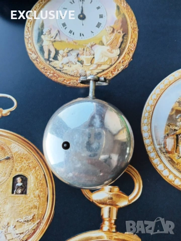 J. Miller. Сребърен джобен часовник  1760г, снимка 6 - Джобни - 53829108