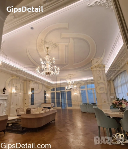 Гипсови орнаменти - корнизи, скрито осветление, снимка 3 - Ремонти на апартаменти - 54115600