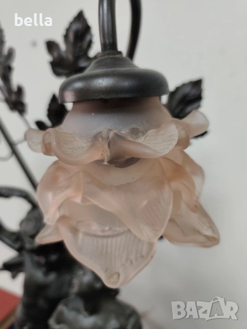 Изящна настолна лампа с впечатляващи размери и класически дизайн, снимка 12 - Антикварни и старинни предмети - 53718156