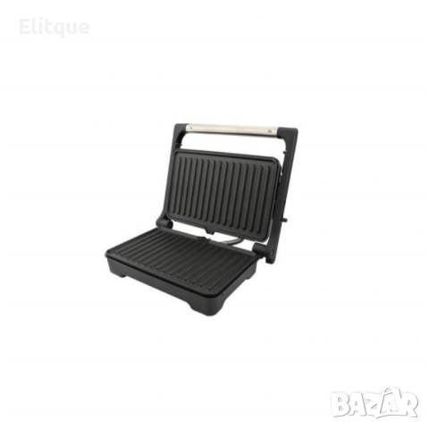 Тостер-сандвич, 1000W, Грил, Незалепващи плочи-23х14.5см., Отваряне на 180°, Инокс, снимка 3 - Други - 52820144