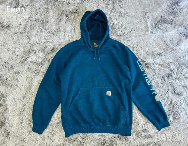 Мъжки суитшърт Carhartt Midweight Hooded Sweater, Размер L, снимка 2 - Суичъри - 47222496