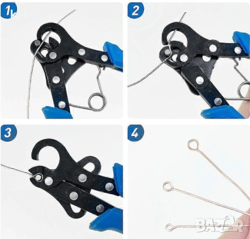 Многофункционални клещи с кръгли върхове, 1.5 мм, за сплитане и оформяне на бижута, син цвят, снимка 8 - Други - 53943951