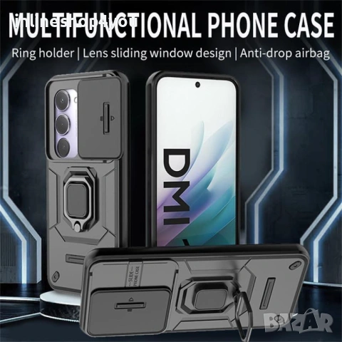Удароустойчив Кейс RingCase с Капак за Xiaomi Redmi 15 4G, снимка 5 - Калъфи, кейсове - 53239756