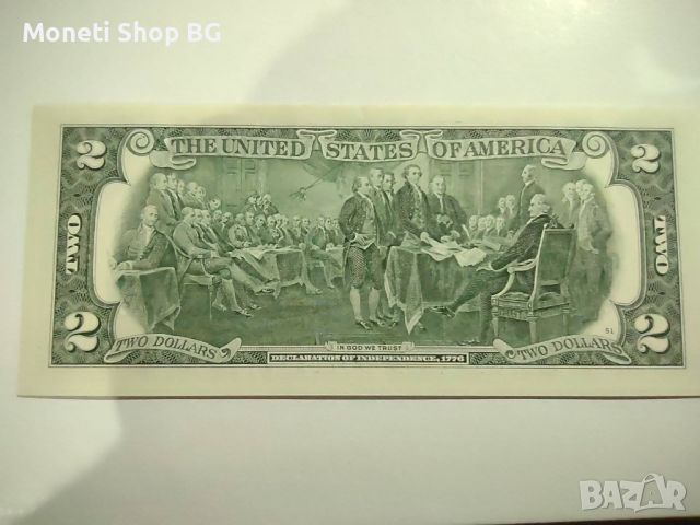 Банкнота от два долара  емисия 2003г., снимка 2 - Нумизматика и бонистика - 45714257