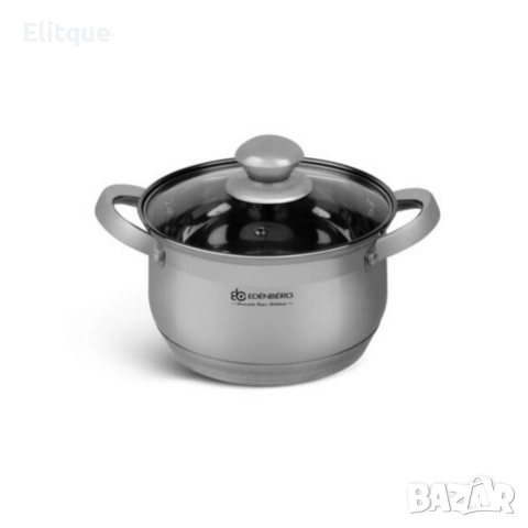 Комплект съдове за готвене EDENBERG EB-4010 - сет от 12 части с многослойно дъно, снимка 9 - Други - 53389291