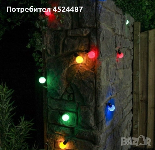 Гирлянд от крушки с цветни светлини, снимка 4 - Други - 51466316