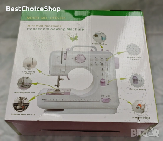 Мини шевна машина с 12 различни вида шевове UFR-505, снимка 4 - Шевни машини - 53205650