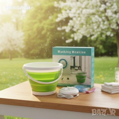 Сгъваема мини пералня – бързо пране у дома и на път, снимка 3 - Перални - 53303276
