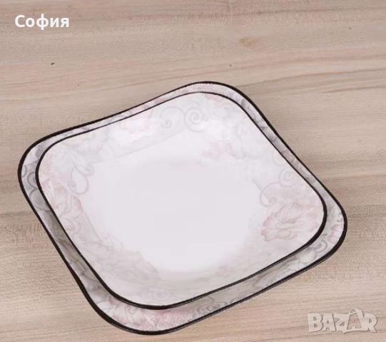 Елегантна керамична чиния, снимка 1 - Чинии - 46186247