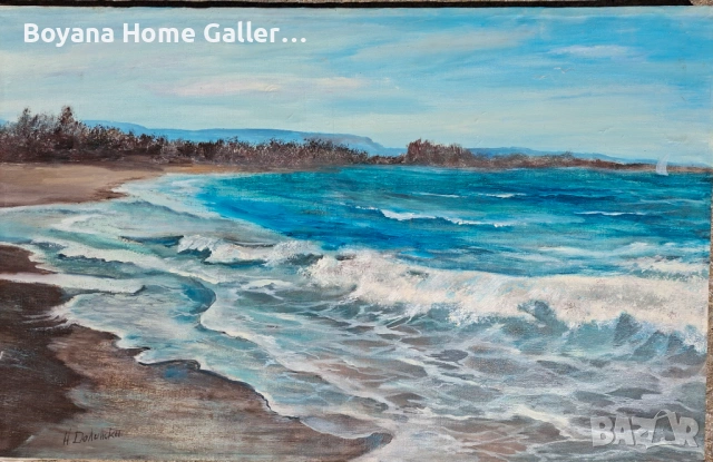 Картина Море проф. Наум Долински, снимка 7 - Картини - 54160308