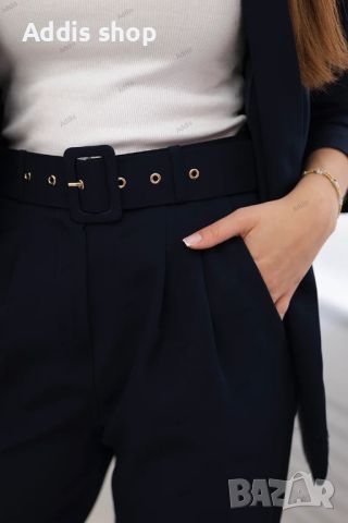 Елегантен дамски комплект сако и панталон, 4цвята , снимка 5 - Костюми - 45794743