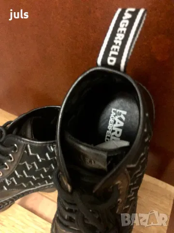 KARL LAGERFELD - Дамски боти с монограми, снимка 5 - Дамски боти - 49335699