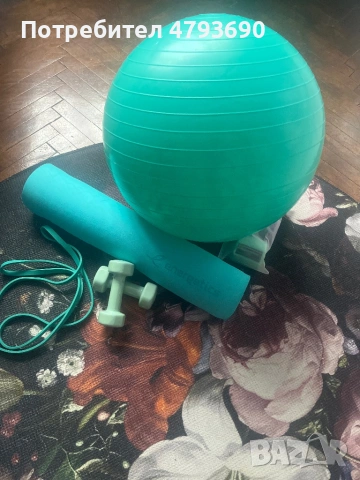 Комплект за Пилатес- топка ластици гирички и постелка