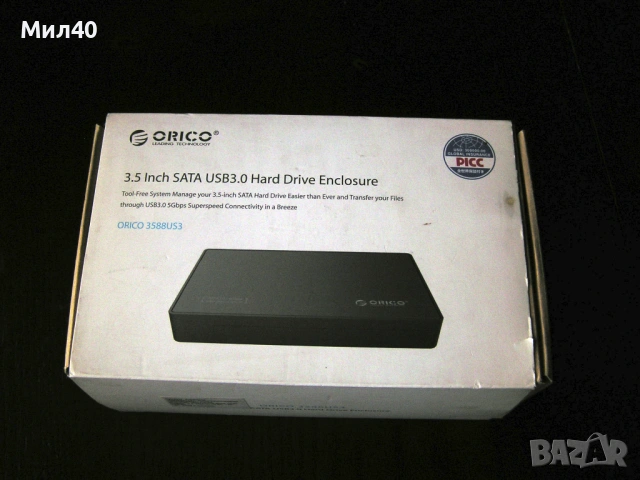 Orico 3588US3 Кутия за за хард диск 3.5" HDD, USB3.0, UASP, черна, снимка 3 - Захранвания и кутии - 53993984