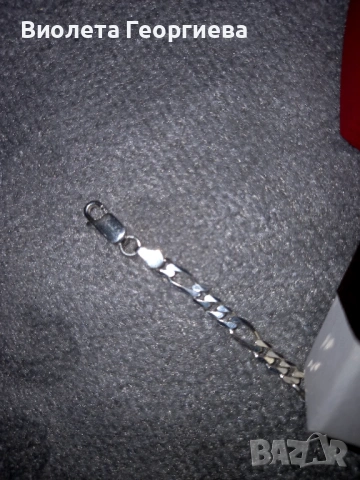 Сребърна гривна + подарък кутия с рози, снимка 4 - Гривни - 54084961