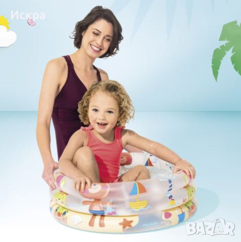 Детски надуваем басейн малък размер , снимка 3 - Басейни и аксесоари - 45283606