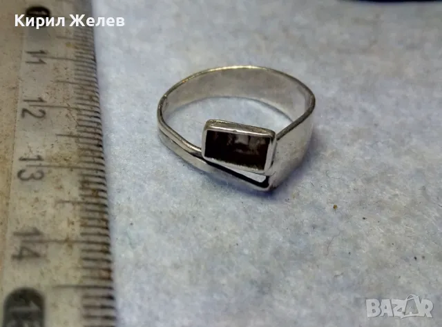 СТАР СТИЛЕН СРЕБЪРЕН ПРЪСТЕН СРЕБРО 925 с ГНЕЗДО За ВГРАЖДАНЕ на СКЪПОЦЕНЕН КАМЪК 49422, снимка 2 - Пръстени - 49733299