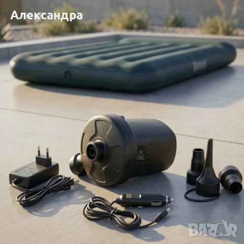 Електрическа помпа 2 в 1 - практична и удобна за надуване и изпускане на въздух, снимка 4 - Други - 53896347