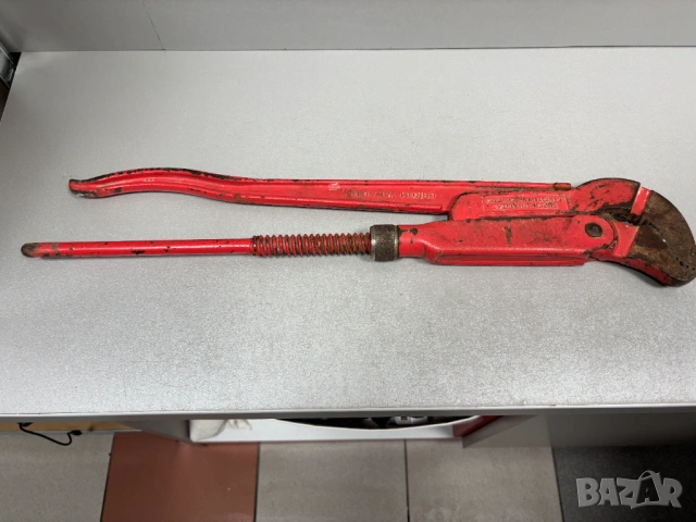 Голям, здрав! Тръбен ключ Rothenberger двураменен с S-челюсти 2 ", 520 мм, 45 °, снимка 4 - Ключове - 53221637