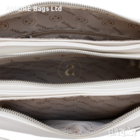 Ежедневна дамска чанта AMORE Ludovica - White, снимка 4 - Чанти - 53585278