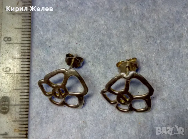 АЖУРНИ ФЛОРАЛНИ СРЕБЪРНИ ОБЕЦИ СРЕБРО 925 РЪЧНА ХУДОЖЕСТВЕНА ИЗРАБОТКА 39239, снимка 7 - Обеци - 49682873