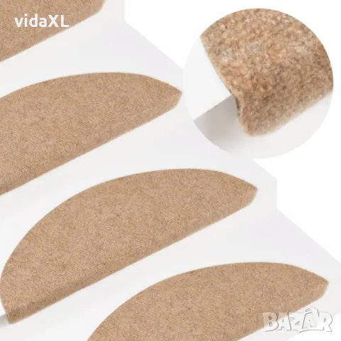 vidaXL Самозалепващи стелки за стълби, 10 бр, бежови, 56x17x3 см(SKU:355250), снимка 4 - Други - 49325000