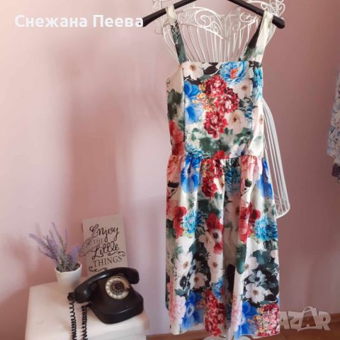 Нови дамски цветни лятни рокли, снимка 18 - Рокли - 40981934