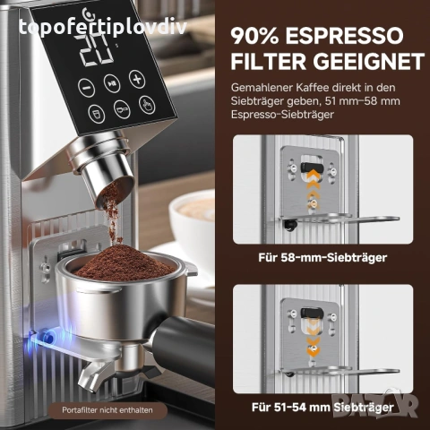 Кафемелачка електрическа AMZCHEF Electric Grinder,Гаранция, снимка 4 - Кафемашини - 54004611