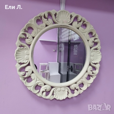 Състарено огледало с орнаменти за стена 47 см